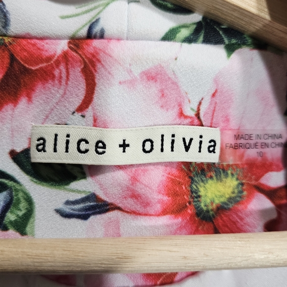 Alice + Olivia Latoya Floral Minidress size 10 - Picture 10 of 15
